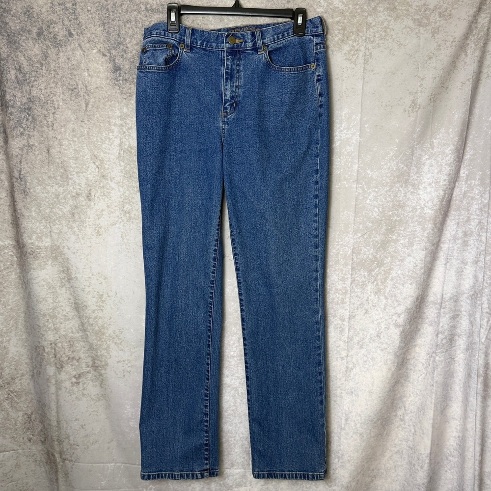 Lauren Jeans Co Ralph Lauren Womens Size 10 Straight Leg Stretch Medium Wash